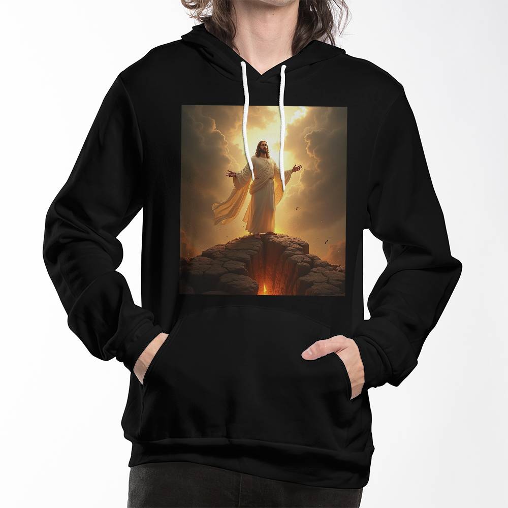 Risen Savior Hoodie – Comfortable Fabric with the Glorious "Jesus is Risen" Design