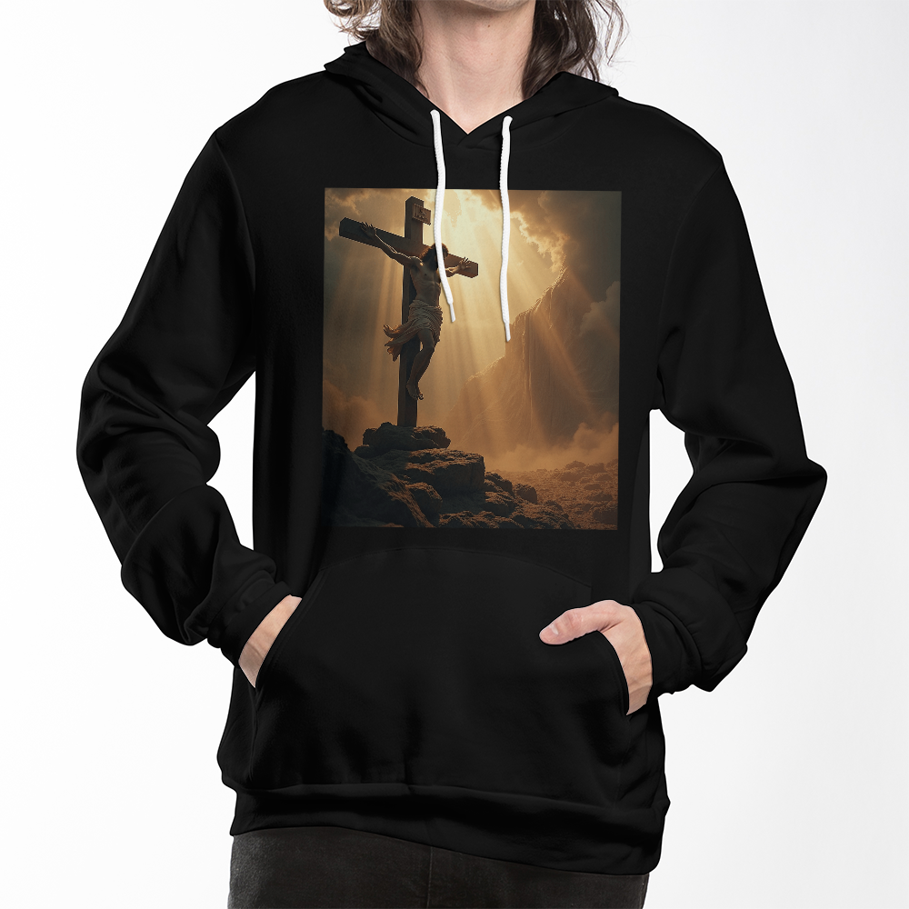 Redeemer's Sacrifice Pullover Hoodie – Embrace Faith, Comfort, and Divine Symbolism!