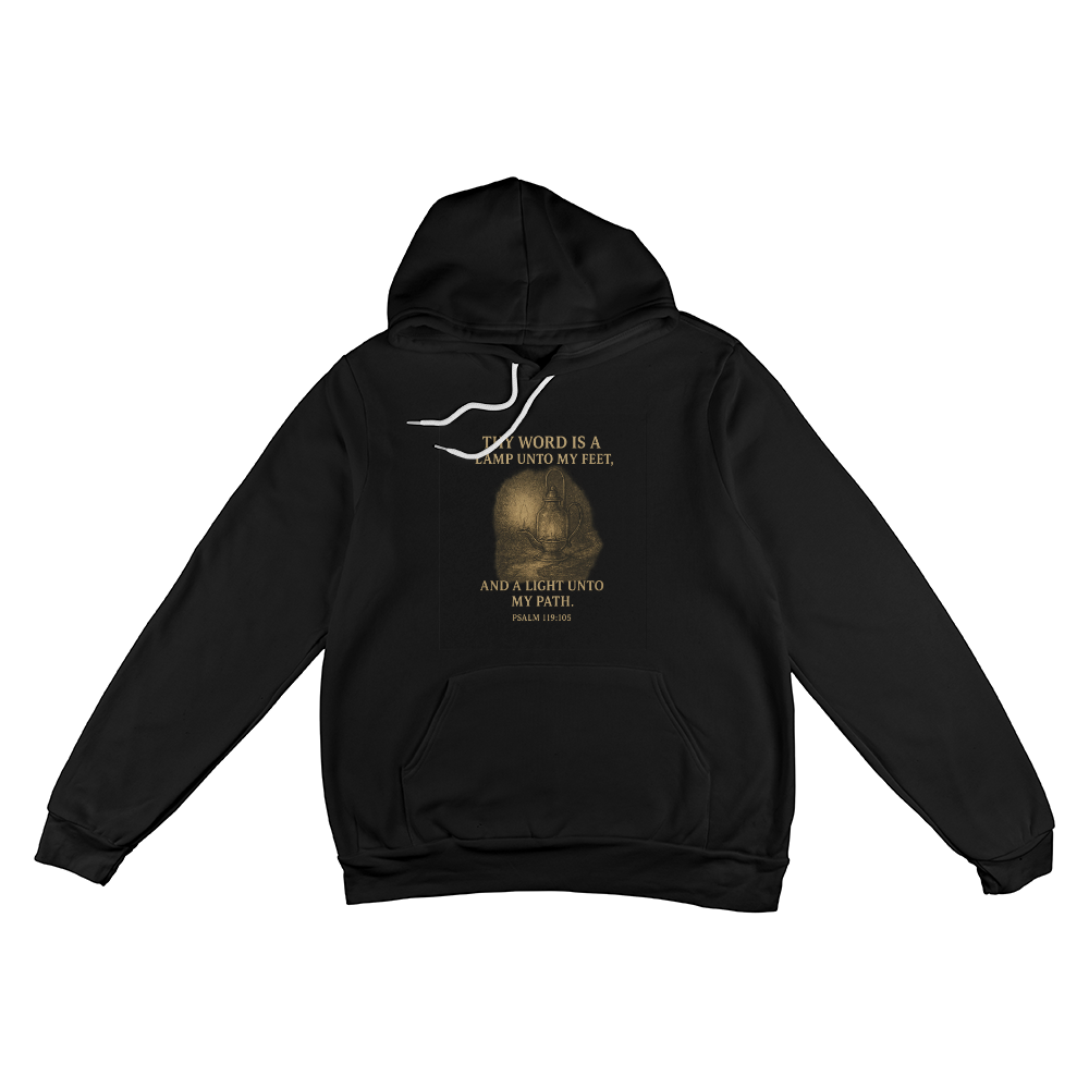 Thy Word Is a Lamp Hoodie – Psalm 119:105 Scripture Sweatshirt – Faith-Based Apparel for Men