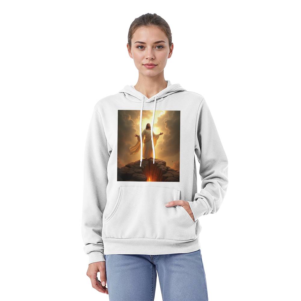 Risen Savior Hoodie – Comfortable Fabric with the Glorious "Jesus is Risen" Design