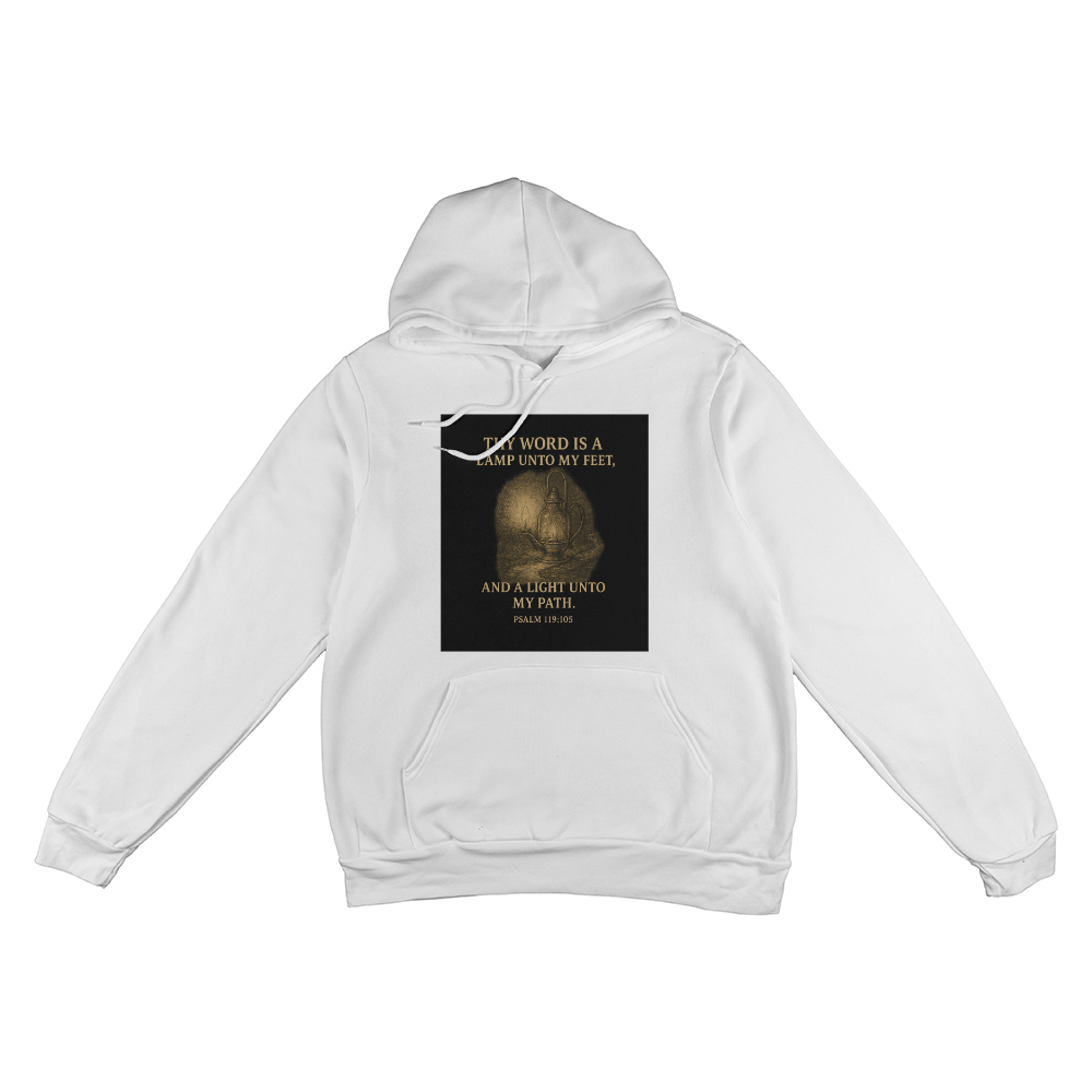 Thy Word Is a Lamp Hoodie – Psalm 119:105 Scripture Sweatshirt – Faith-Based Apparel for Men