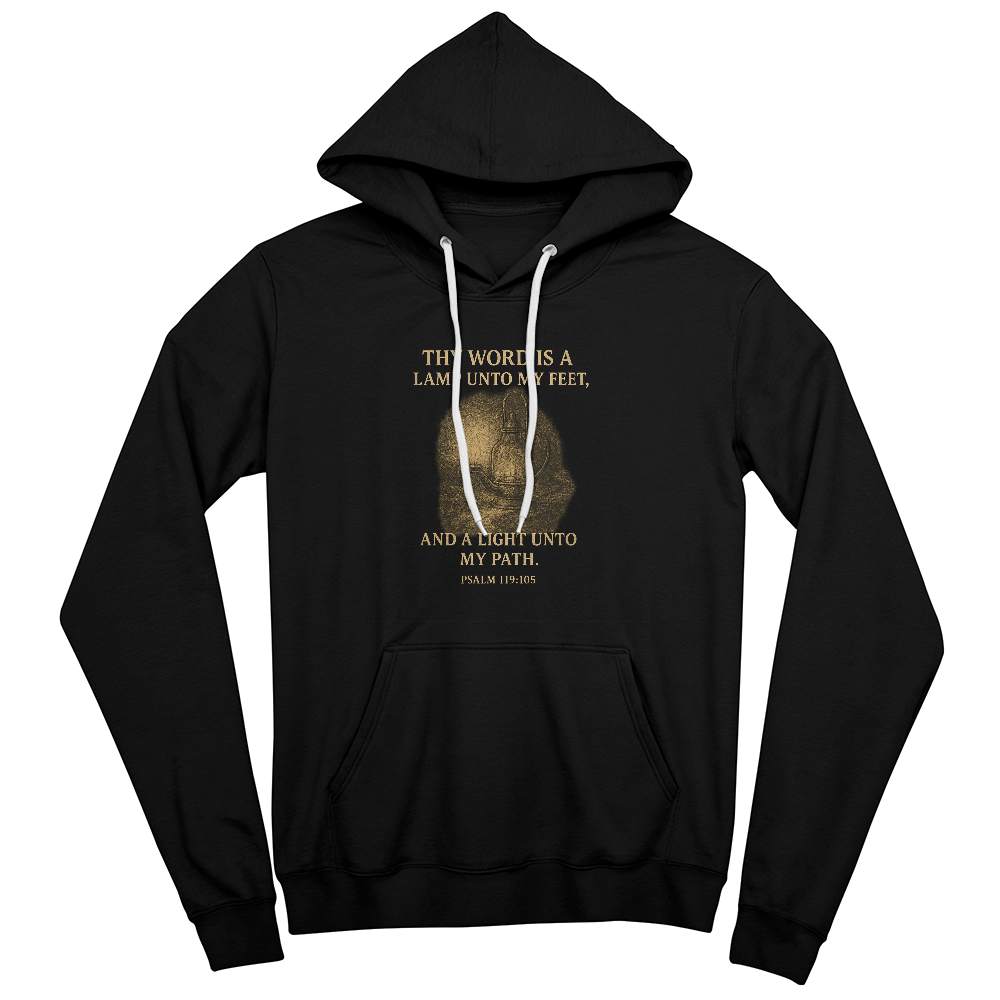 Thy Word Is a Lamp Hoodie – Psalm 119:105 Scripture Sweatshirt – Faith-Based Apparel for Men