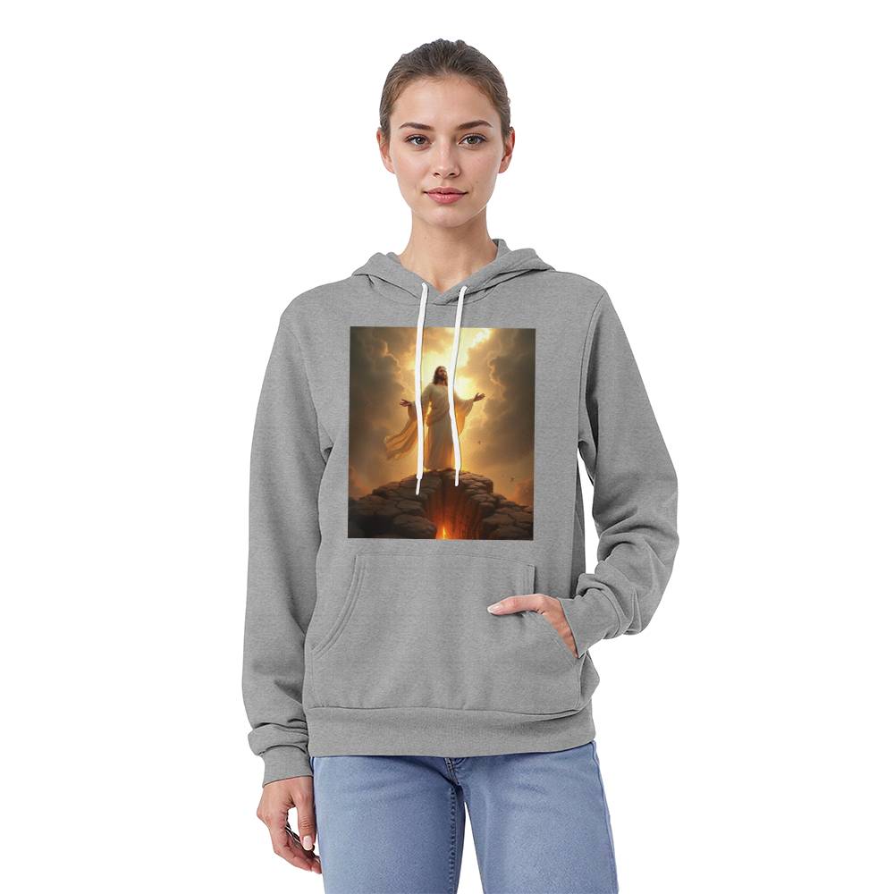 Risen Savior Hoodie – Comfortable Fabric with the Glorious "Jesus is Risen" Design