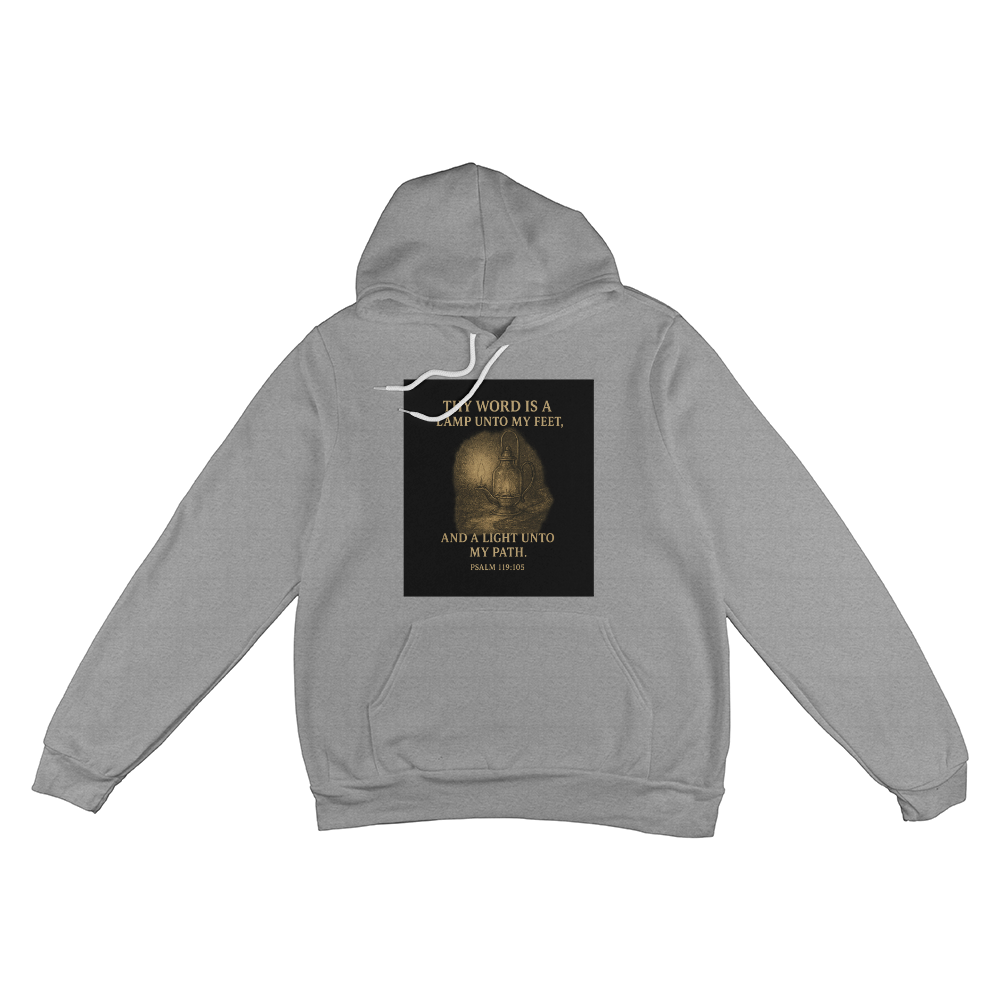 Thy Word Is a Lamp Hoodie – Psalm 119:105 Scripture Sweatshirt – Faith-Based Apparel for Men