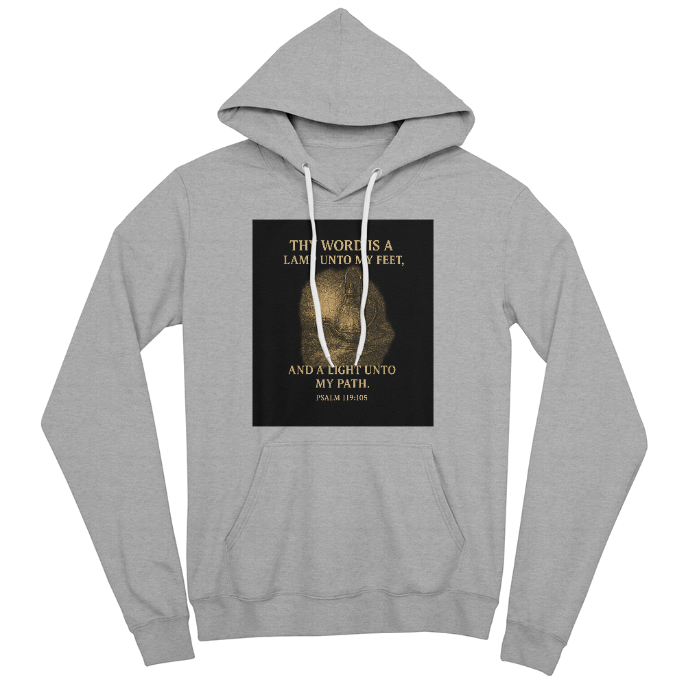 Thy Word Is a Lamp Hoodie – Psalm 119:105 Scripture Sweatshirt – Faith-Based Apparel for Men