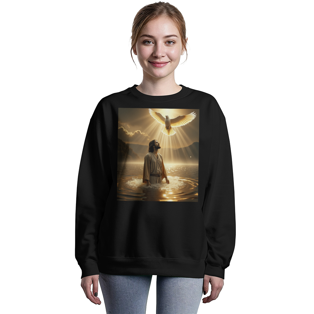 Holy Baptism Crewneck – Jesus' Blessing in Every Thread