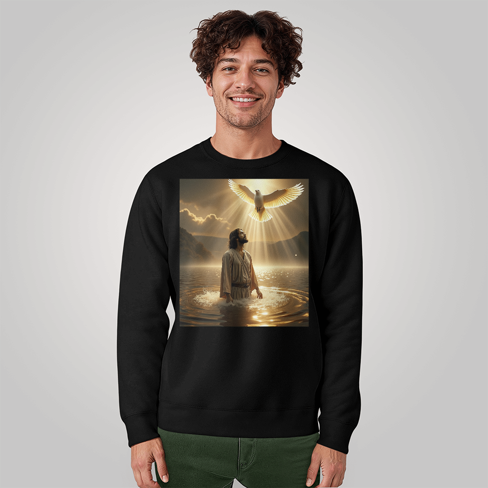 Holy Baptism Crewneck – Jesus' Blessing in Every Thread