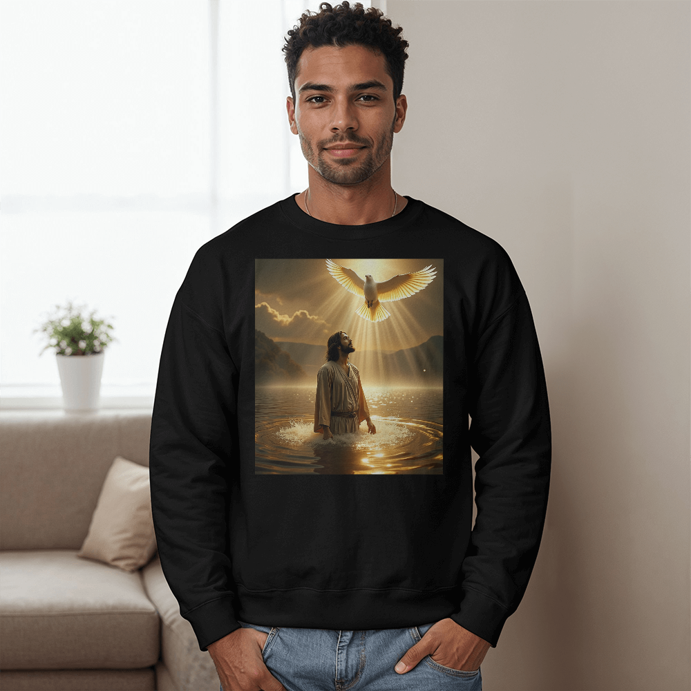 Holy Baptism Crewneck – Jesus' Blessing in Every Thread