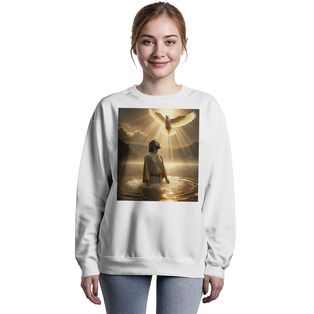 Holy Baptism Crewneck – Jesus' Blessing in Every Thread