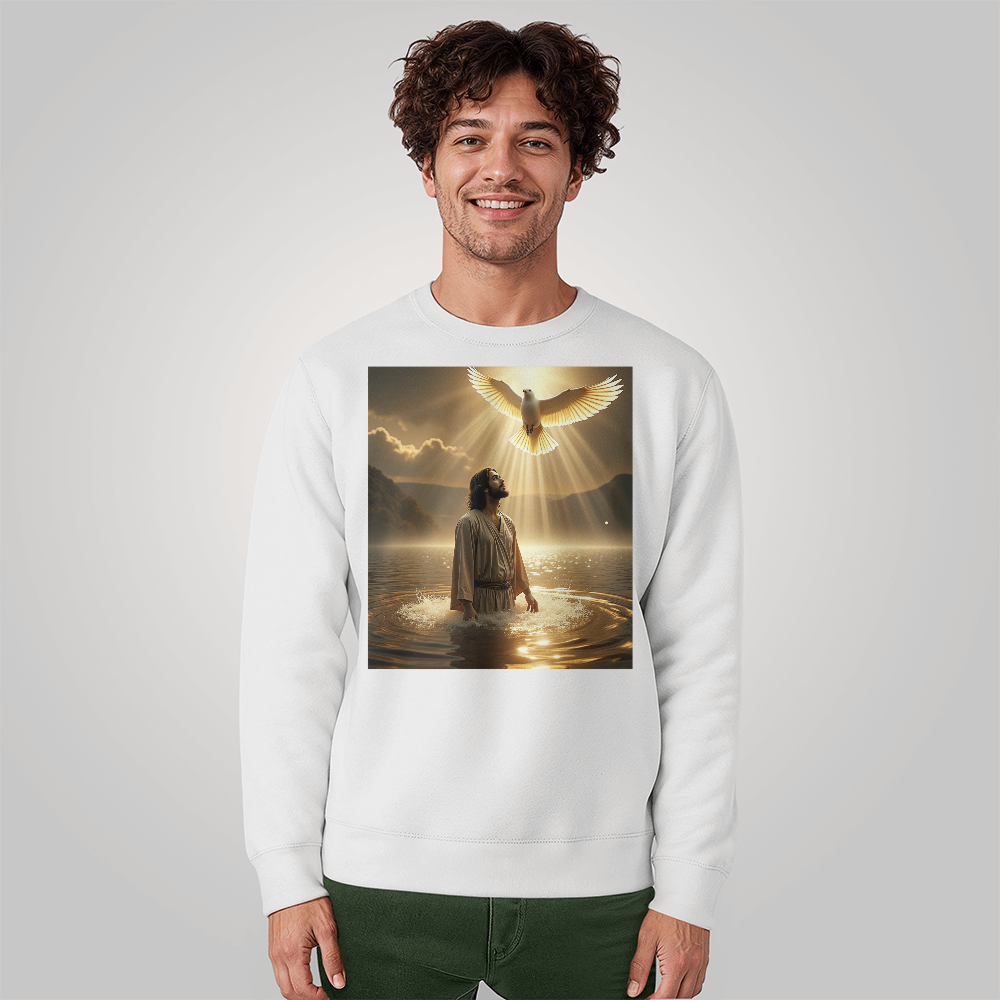 Holy Baptism Crewneck – Jesus' Blessing in Every Thread