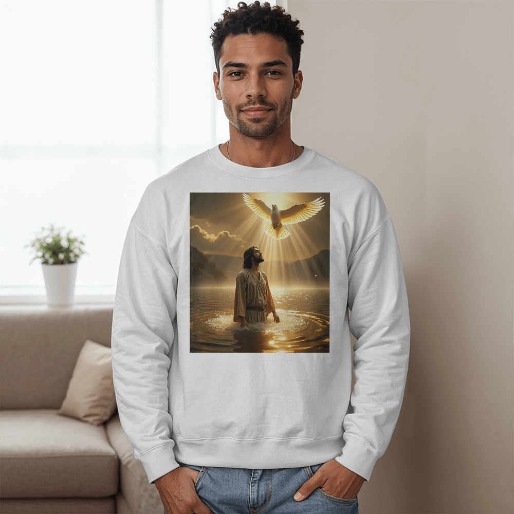 Holy Baptism Crewneck – Jesus' Blessing in Every Thread