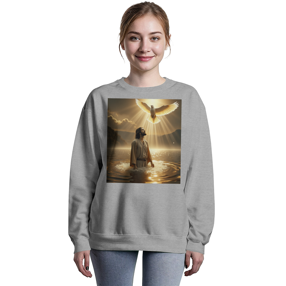 Holy Baptism Crewneck – Jesus' Blessing in Every Thread