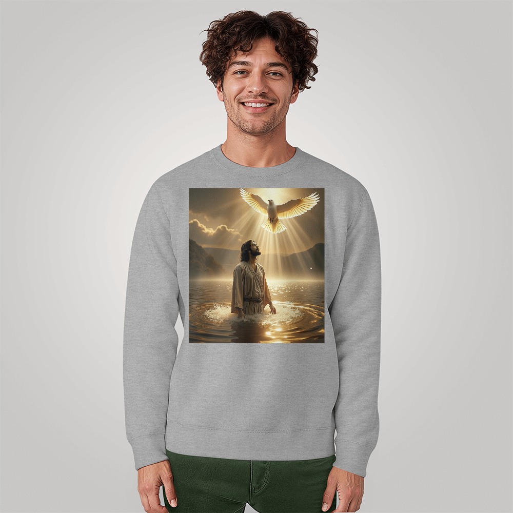 Holy Baptism Crewneck – Jesus' Blessing in Every Thread