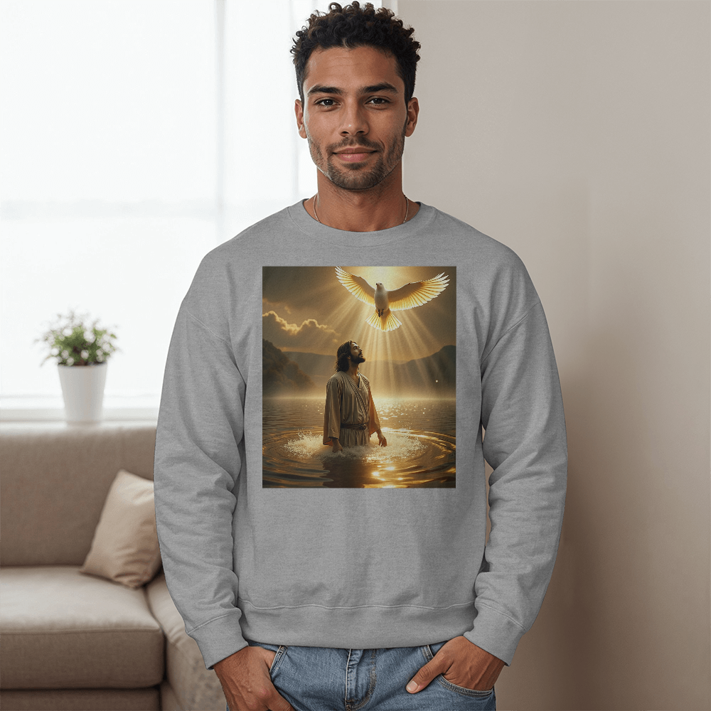 Holy Baptism Crewneck – Jesus' Blessing in Every Thread