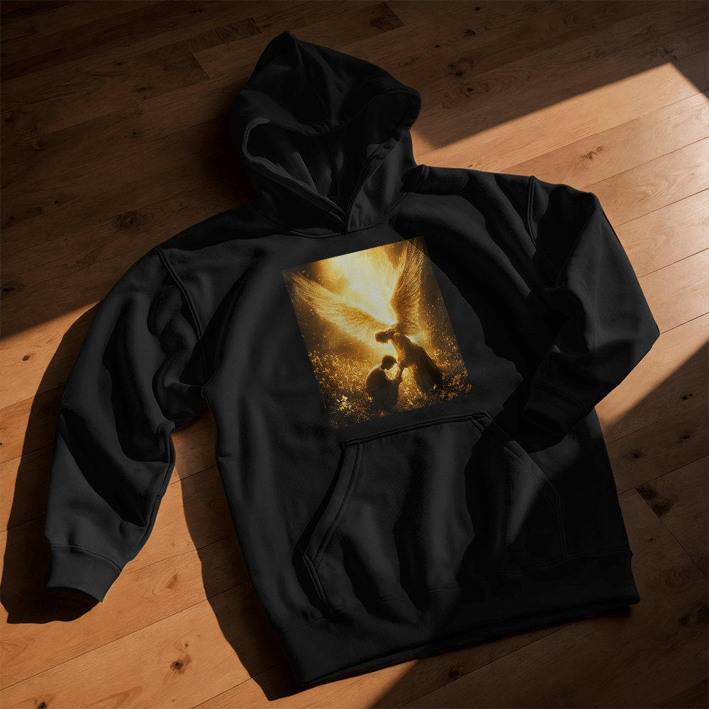 Guardian Angel Teen Hoodie– A Heavenly Guardian for Teenagers, Comfort and Faithful Protection