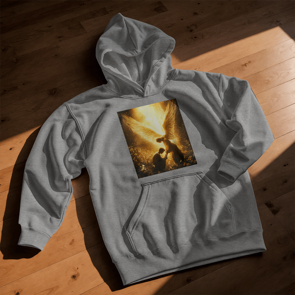 Guardian Angel Teen Hoodie– A Heavenly Guardian for Teenagers, Comfort and Faithful Protection