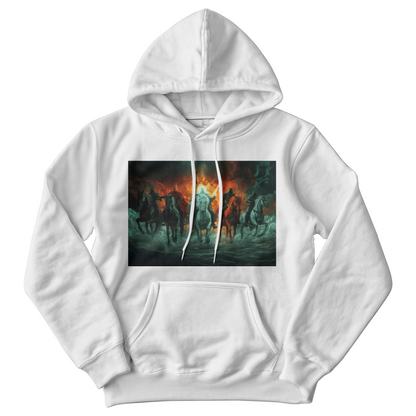 The Four Horsemen Hoodie – Riders of the Apocalypse, Bringers of Destiny A Bold and Fearless Design for Visionary Souls