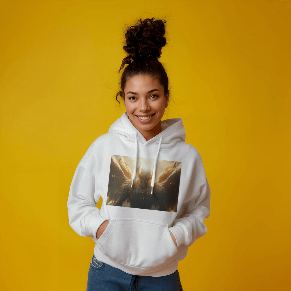 Guardian Angel Hoodie – Wrapped in Strength, Power, and Soft Cotton Comfort