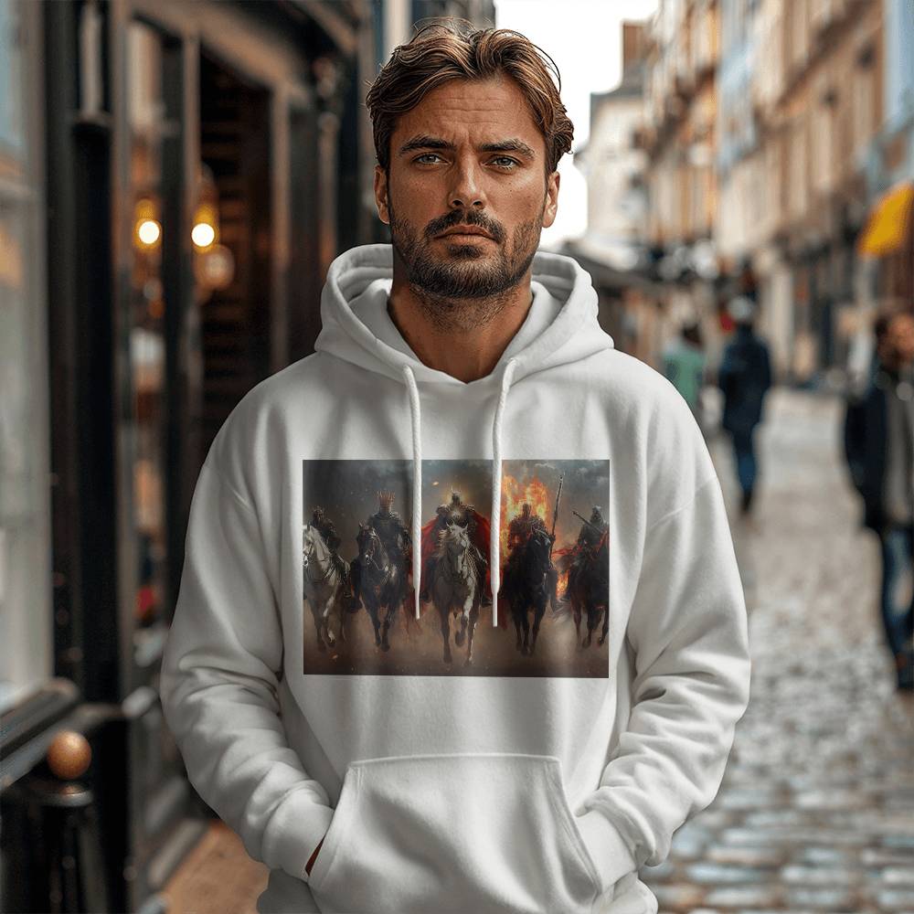 Revelation-Inspired Hooded Sweatshirt – Carry the Radiance of Faith in Comfort and Style!