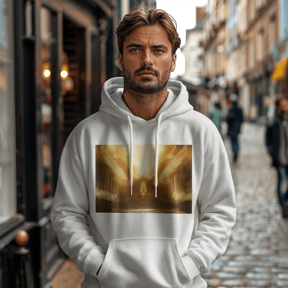 Judgment Day Hoodie – Premium Fabric, Heavenly Scene, A Tribute to God’s Divine Authority.