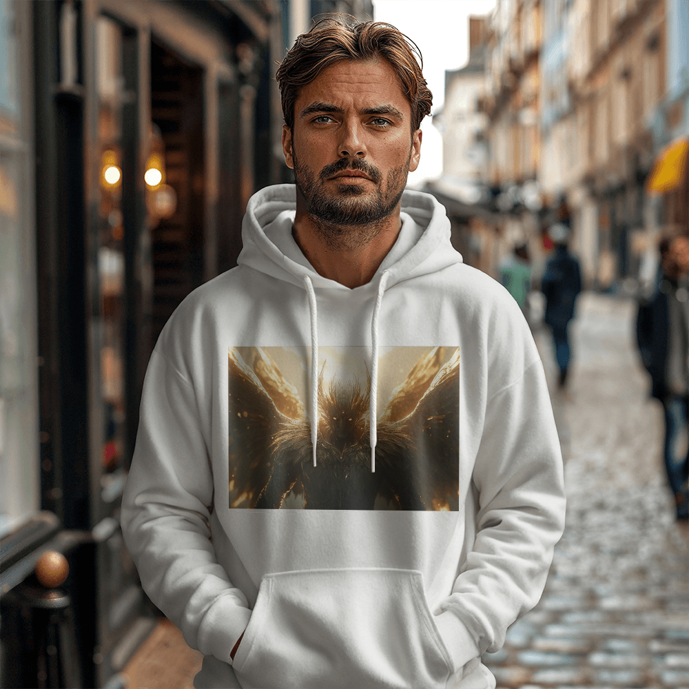 Guardian Angel Hoodie – Wrapped in Strength, Power, and Soft Cotton Comfort