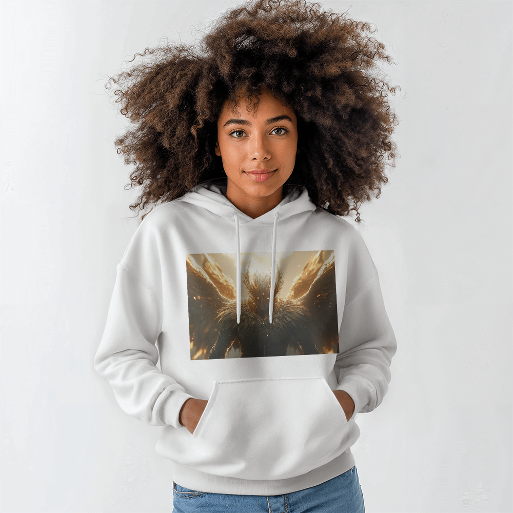 Guardian Angel Hoodie – Wrapped in Strength, Power, and Soft Cotton Comfort