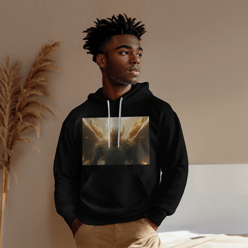 Guardian Angel Hoodie – Wrapped in Strength, Power, and Soft Cotton Comfort