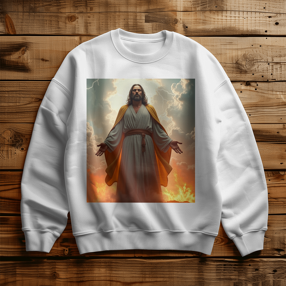 Resurrection of Jesus Crewneck Sweatshirt– Soft Cotton, Symbol of Strength and Faith