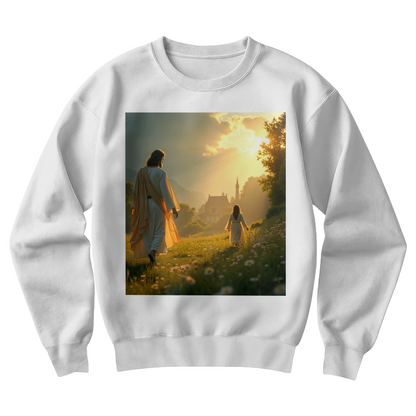 Companionship of Jesus Crewneck – Soft Cotton, Path of Faith, Divine Love