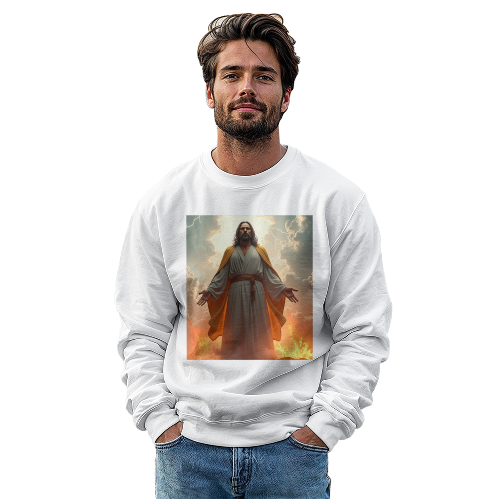 Resurrection of Jesus Crewneck Sweatshirt– Soft Cotton, Symbol of Strength and Faith