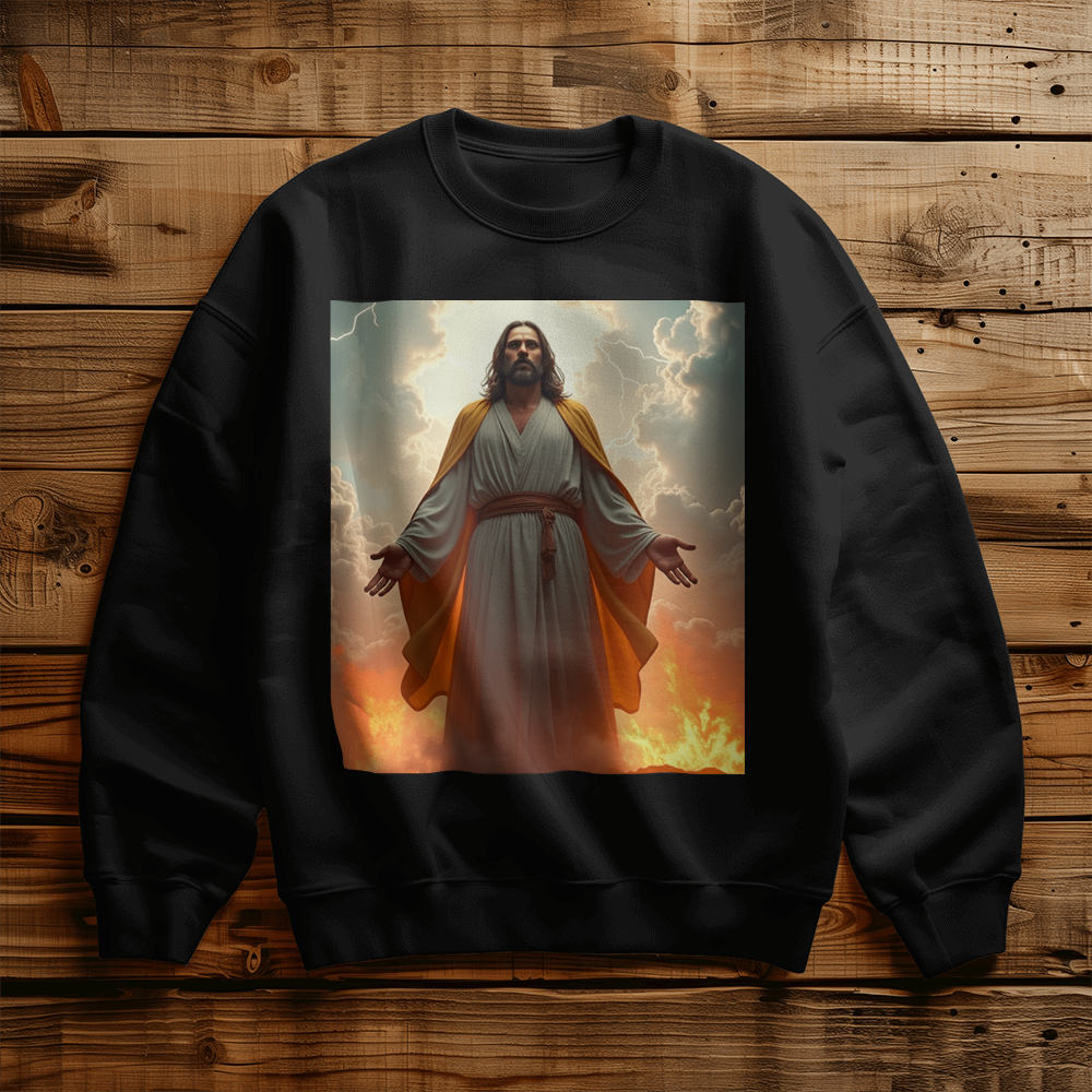 Resurrection of Jesus Crewneck Sweatshirt– Soft Cotton, Symbol of Strength and Faith