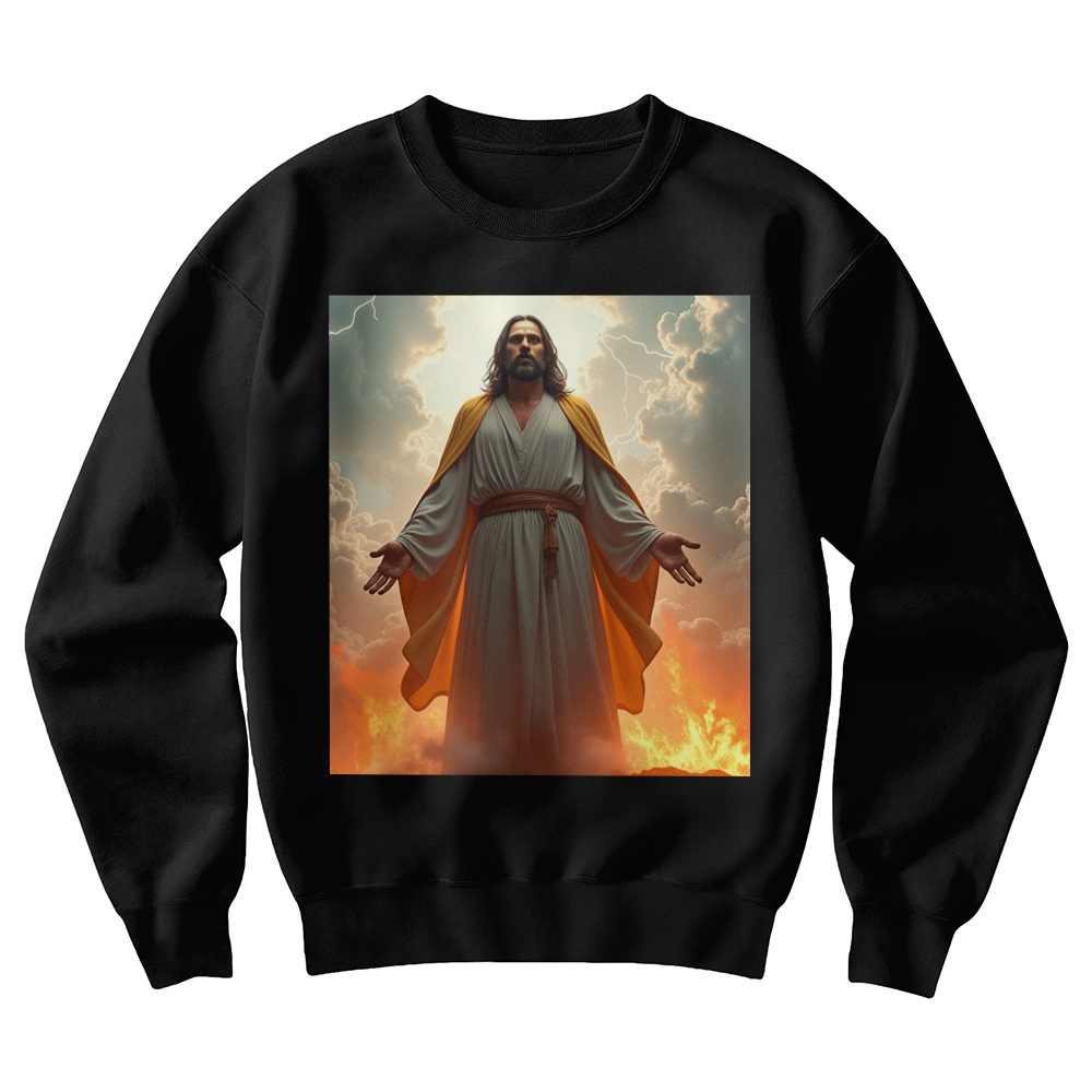 Resurrection of Jesus Crewneck Sweatshirt– Soft Cotton, Symbol of Strength and Faith