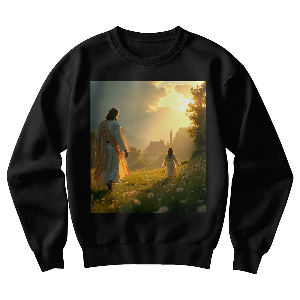 Companionship of Jesus Crewneck – Soft Cotton, Path of Faith, Divine Love