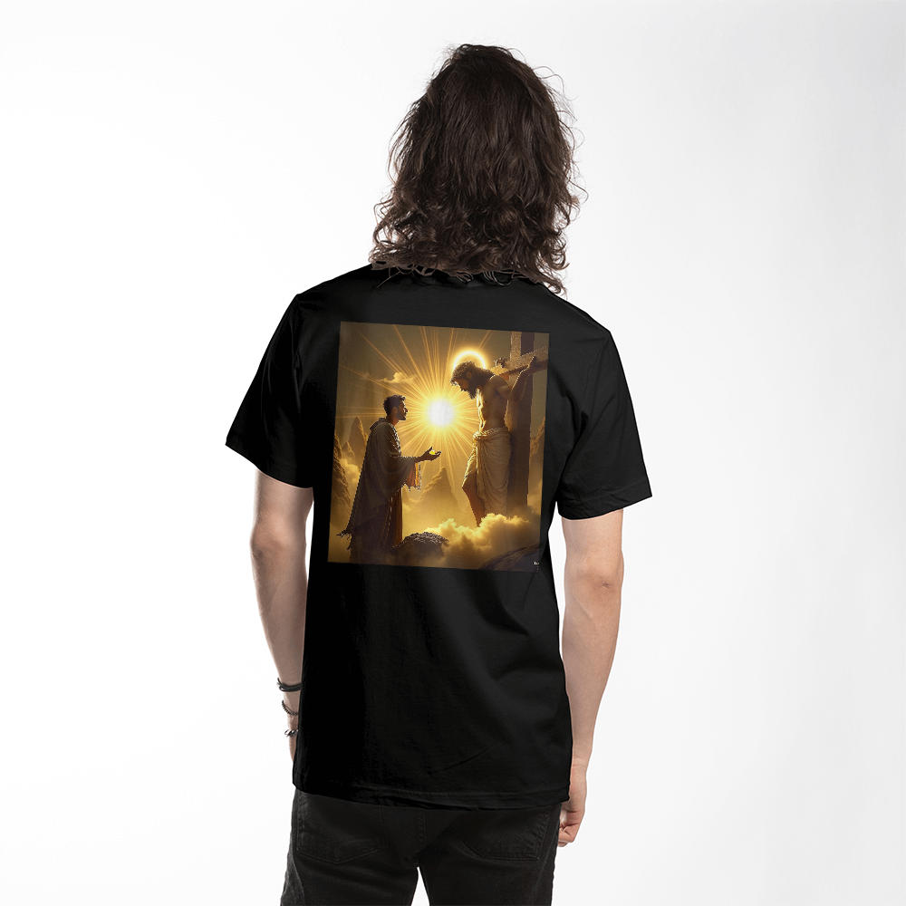 Cross Redemption Tee – High-Quality Cotton with a Divine Jesus on the Cross Design