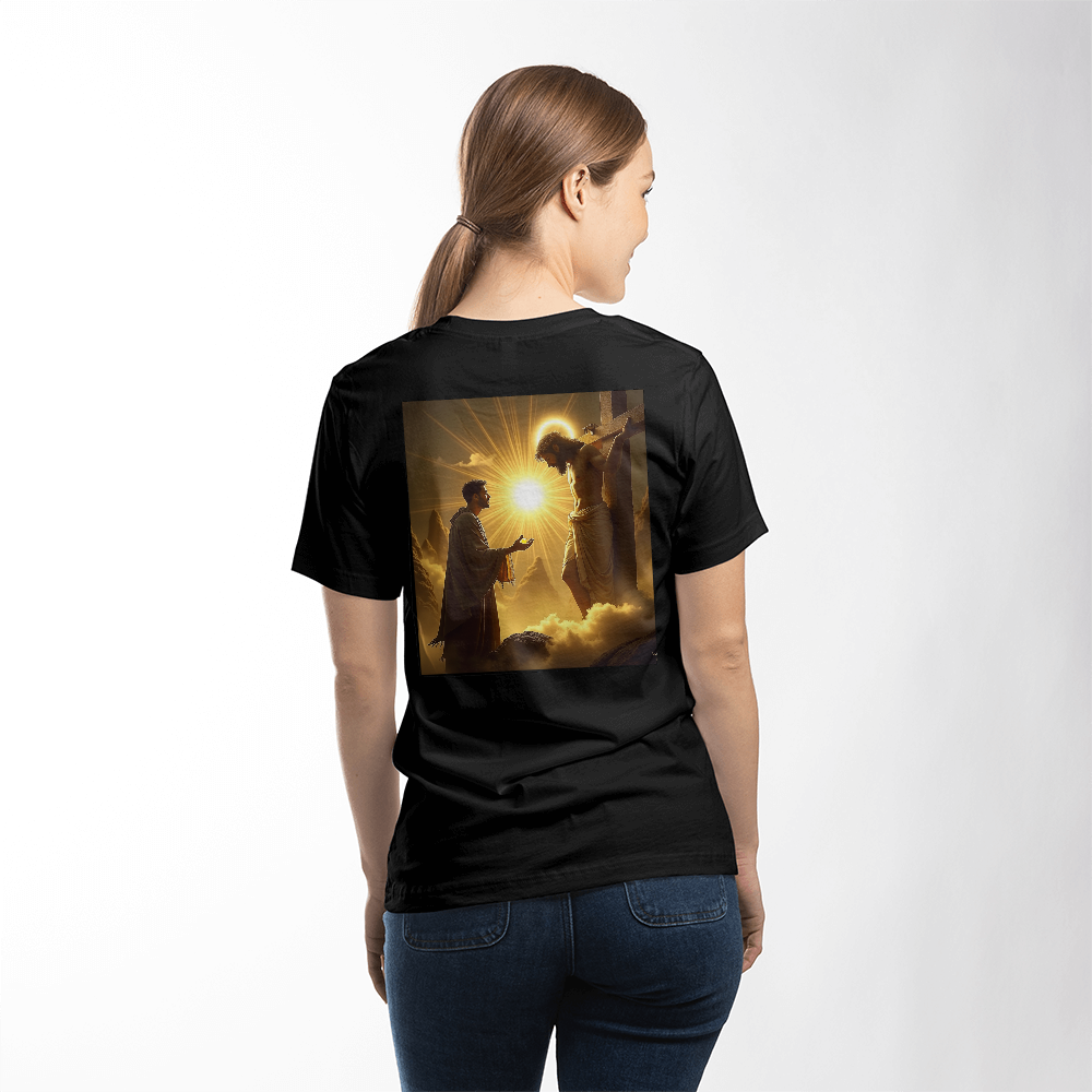 Cross Redemption Tee – High-Quality Cotton with a Divine Jesus on the Cross Design