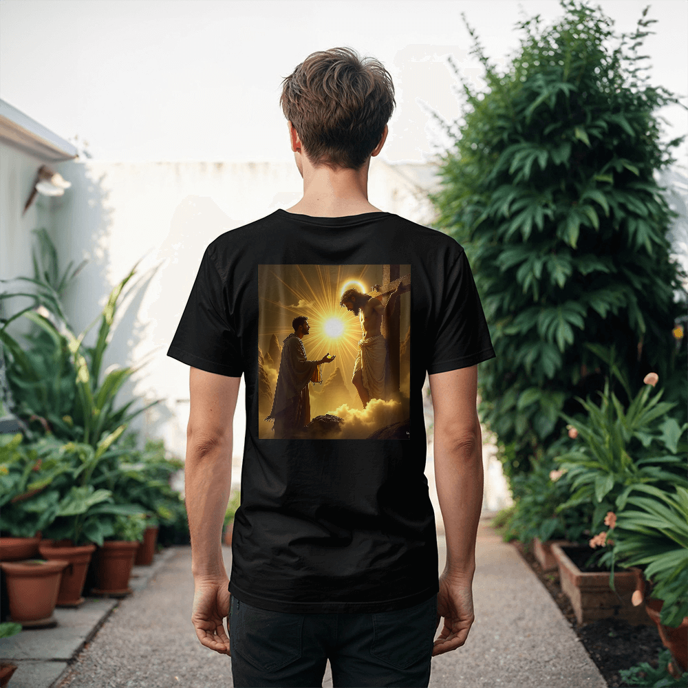 Cross Redemption Tee – High-Quality Cotton with a Divine Jesus on the Cross Design