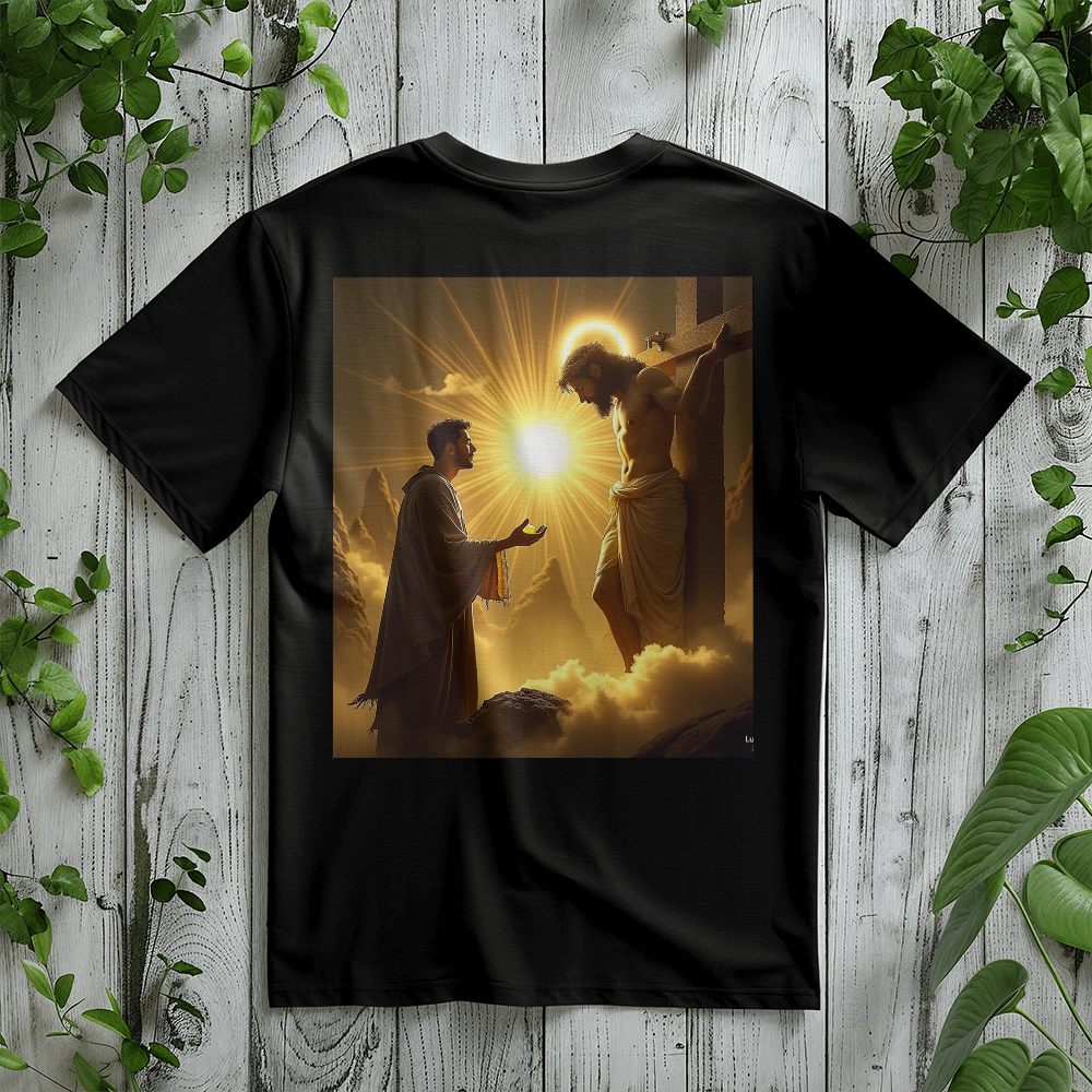 Cross Redemption Tee – High-Quality Cotton with a Divine Jesus on the Cross Design