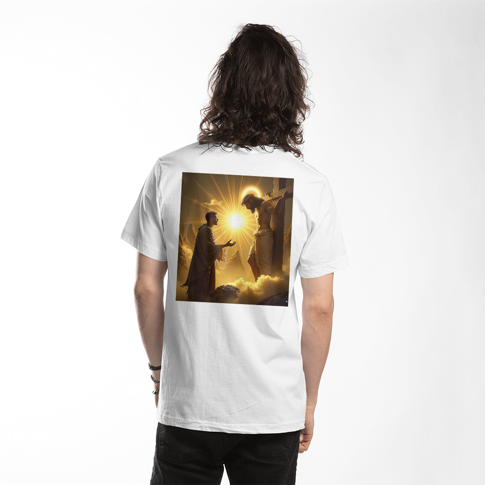 Cross Redemption Tee – High-Quality Cotton with a Divine Jesus on the Cross Design