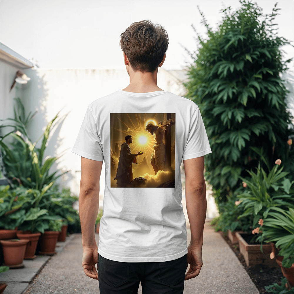 Cross Redemption Tee – High-Quality Cotton with a Divine Jesus on the Cross Design