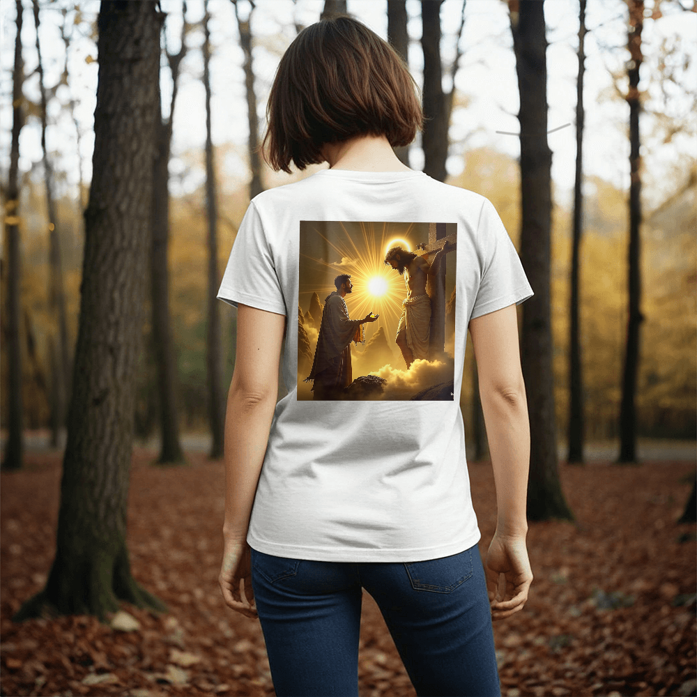 Cross Redemption Tee – High-Quality Cotton with a Divine Jesus on the Cross Design