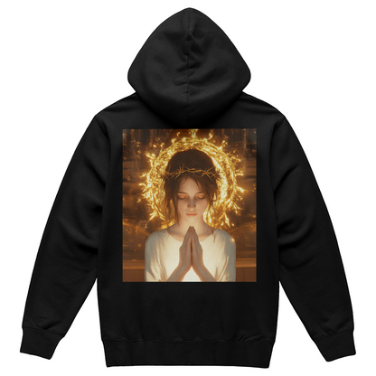 Crown of Thorns Prayer Hoodie – Divine Light, Faithful Prayer, Perfect for Reflecting His Love