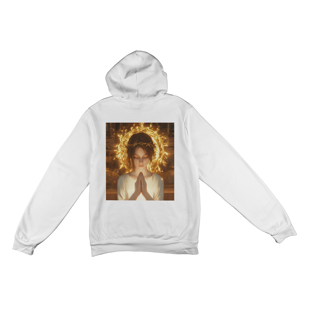 Crown of Thorns Prayer Hoodie – Divine Light, Faithful Prayer, Perfect for Reflecting His Love