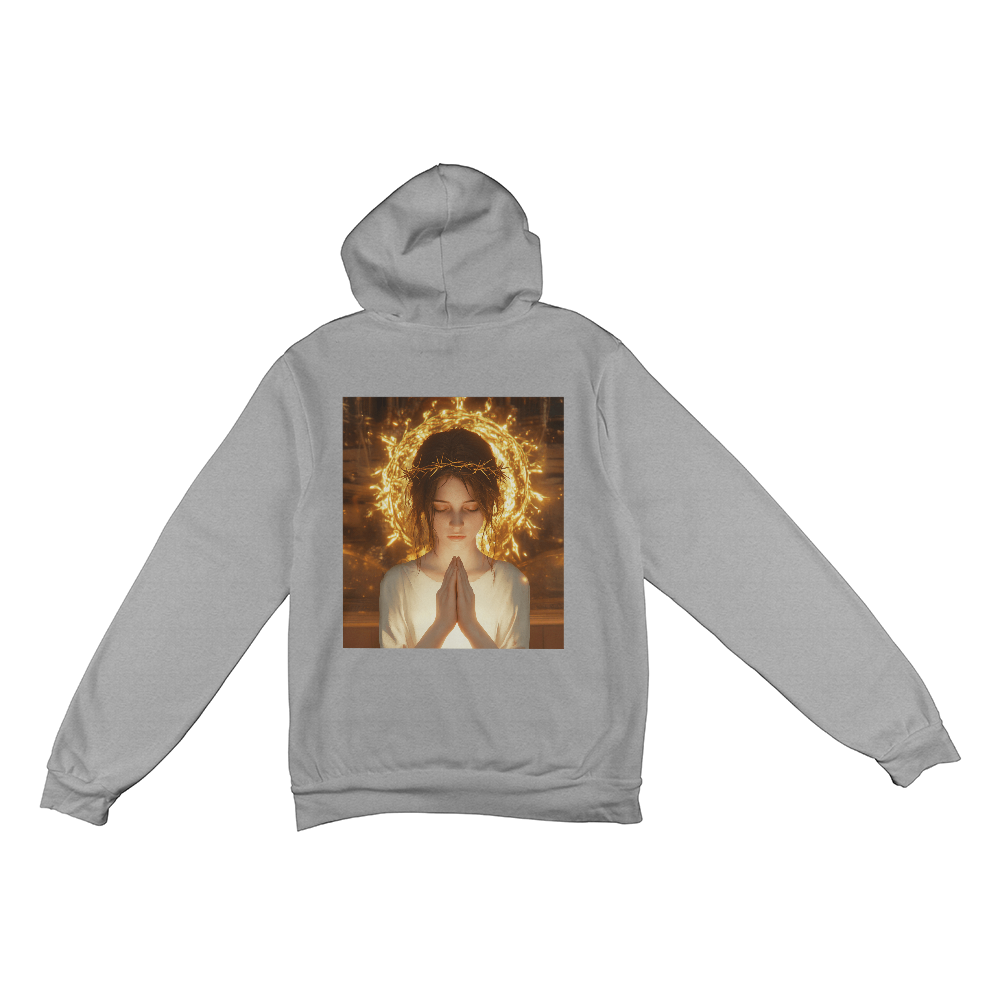 Crown of Thorns Prayer Hoodie – Divine Light, Faithful Prayer, Perfect for Reflecting His Love