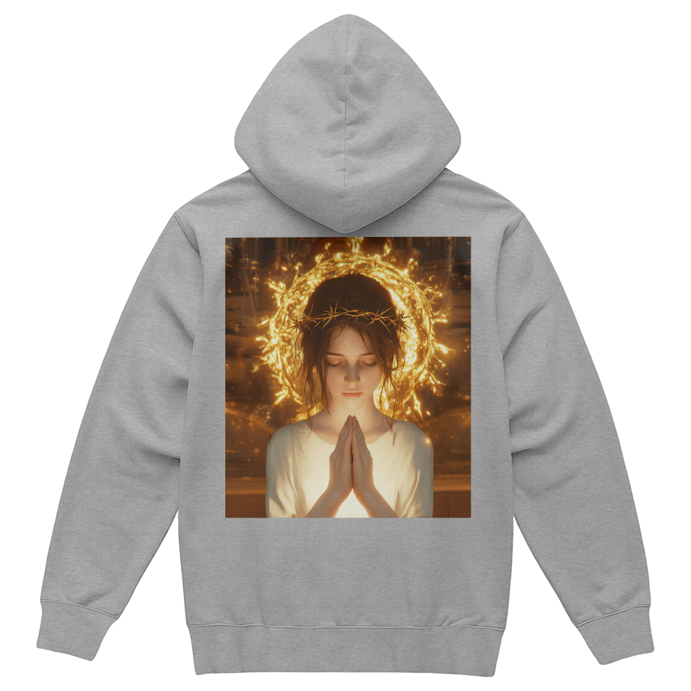 Crown of Thorns Prayer Hoodie – Divine Light, Faithful Prayer, Perfect for Reflecting His Love