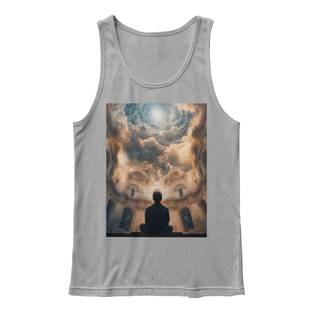 Sacred Tranquility Vest – Cozy Cotton with a Profound Heavenly Gaze Design