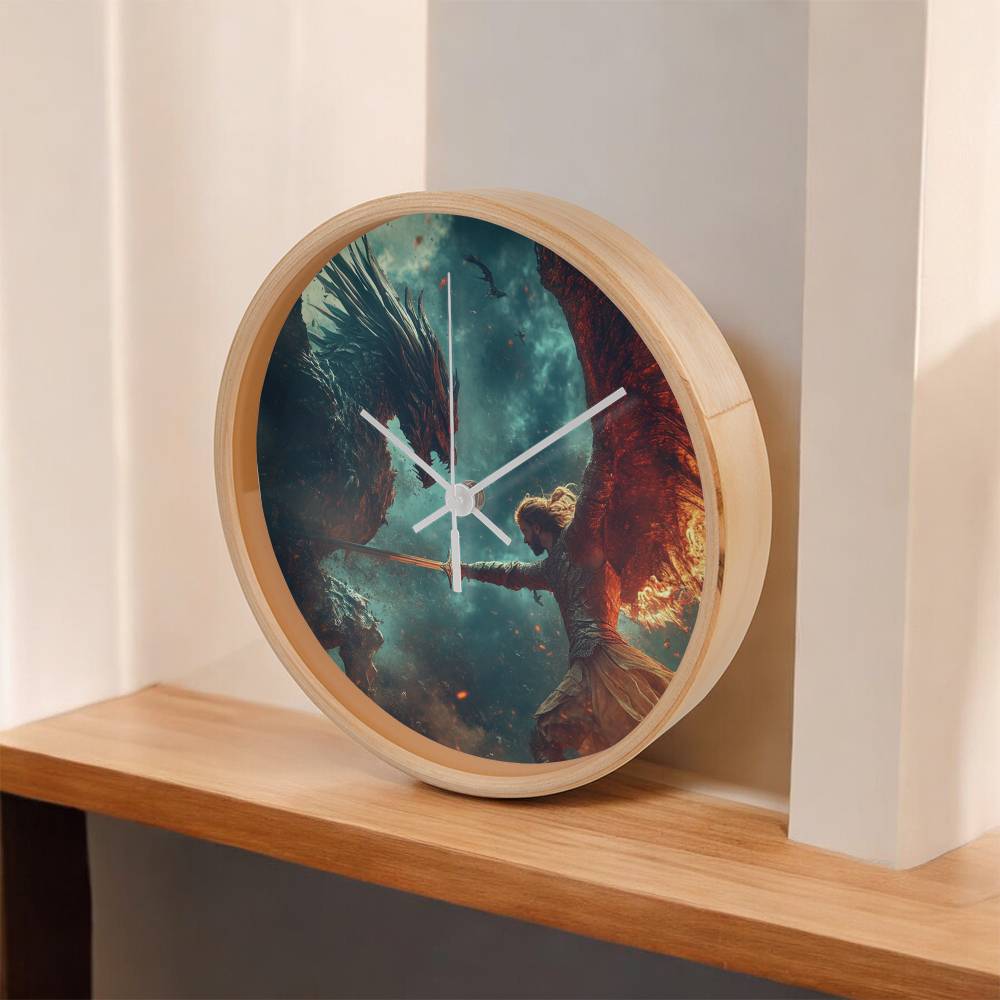 "Wood Frame 10” Clock: A Timeless Home Accent with Classic Charm"