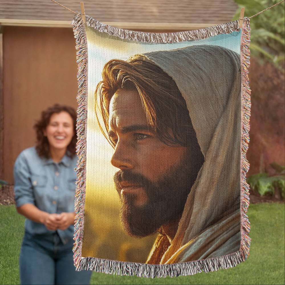 Jesus Blanket – Soft, Warm Material with Tassel Details for Comfort