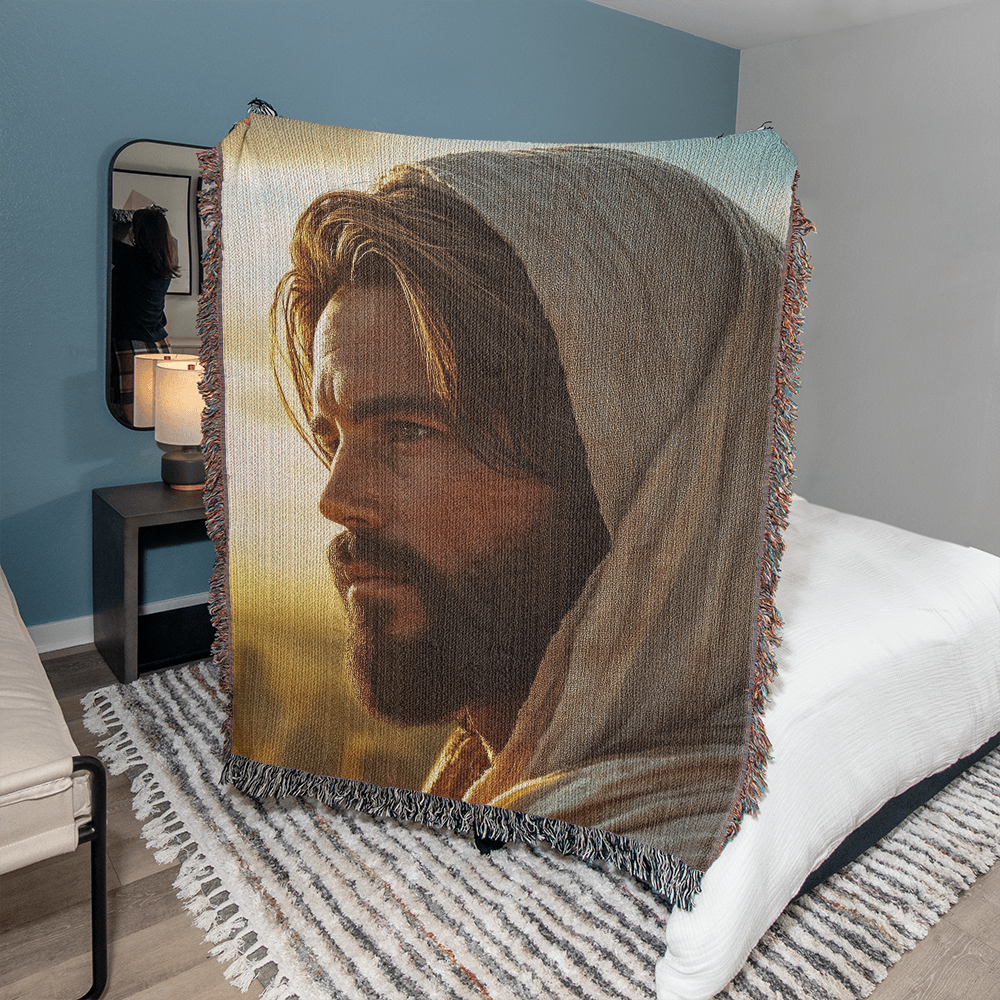 Jesus Blanket – Soft, Warm Material with Tassel Details for Comfort