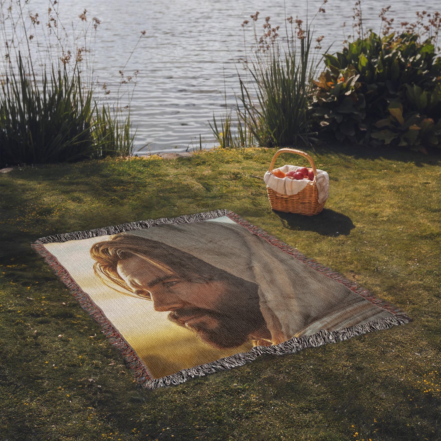 Jesus Blanket – Soft, Warm Material with Tassel Details for Comfort