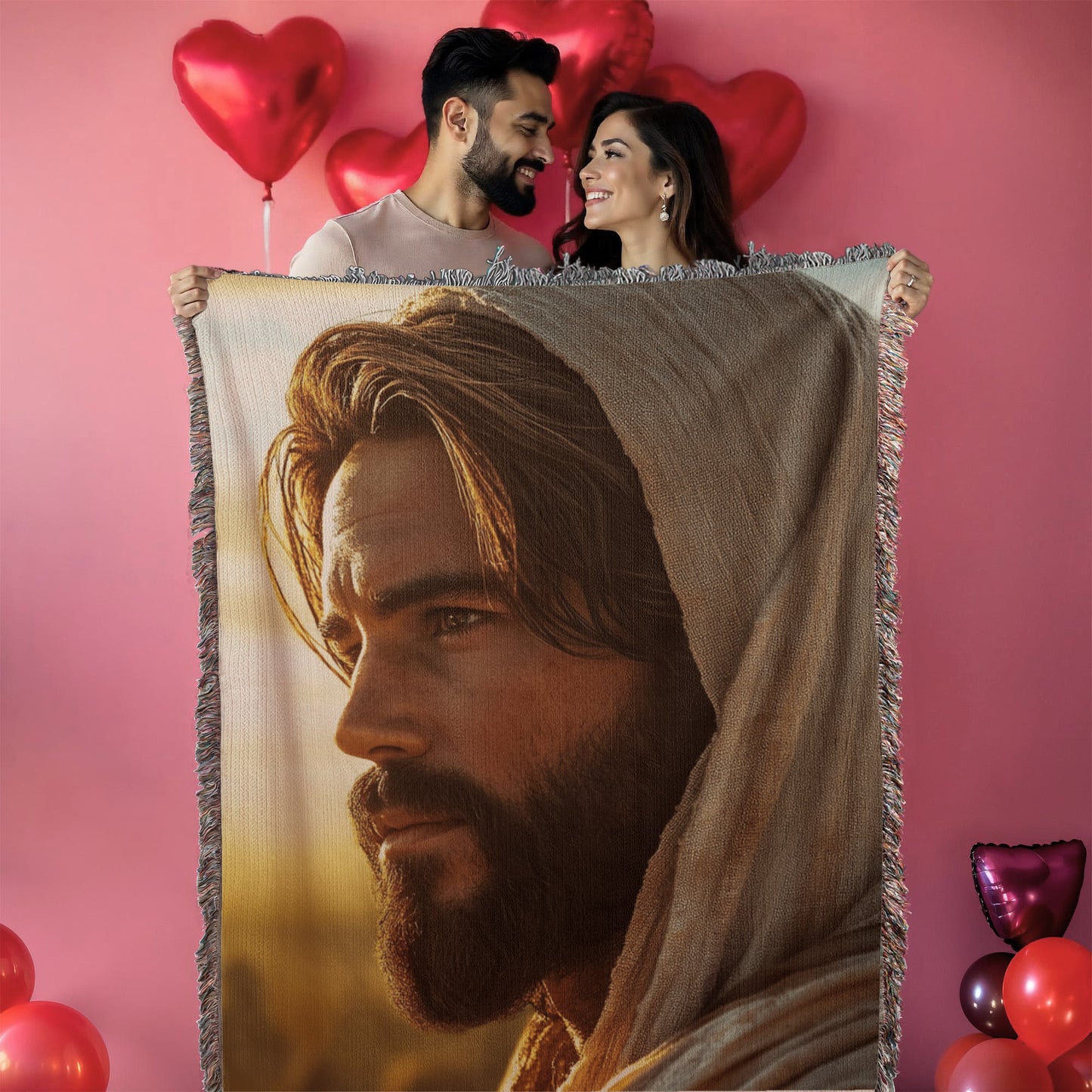 Jesus Blanket – Soft, Warm Material with Tassel Details for Comfort